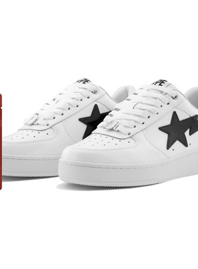 BAPESTA男女鞋25年秋冬撞色星标漆皮亮面休闲鞋301911P