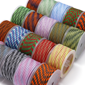 4mm多彩拼色涤纶编织彩虹绳伞绳文玩串珠线手工diy手绳项链绳线材