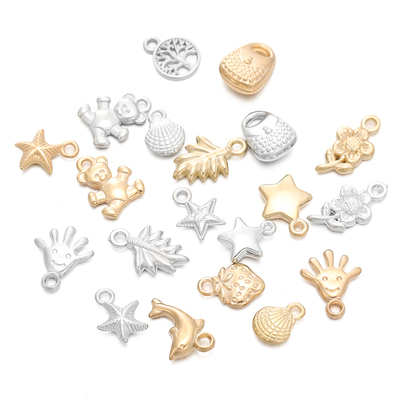 五角星树叶桃心吊坠diy手链项链