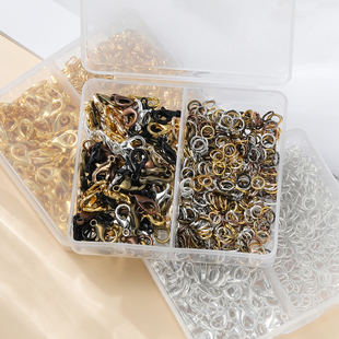 合金龙虾扣单圈套组基础套盒手工制作diy手链项链首饰饰品配件