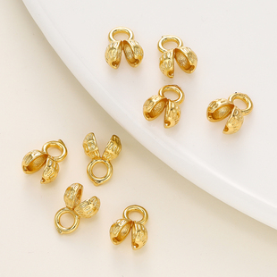 保色真金花椒扣包扣收尾夹扣diy手工项链手链首饰配件连接扣头