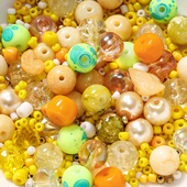 8mm混色混款 玻璃琉璃通孔米珠散珠diy手串手机链串珠材料配件
