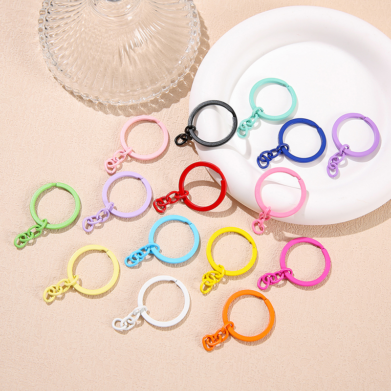 糖果彩色烤漆钥匙圈挂件
