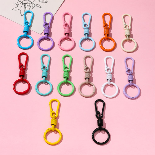 合金彩色烤漆圆形弹簧扣登山扣