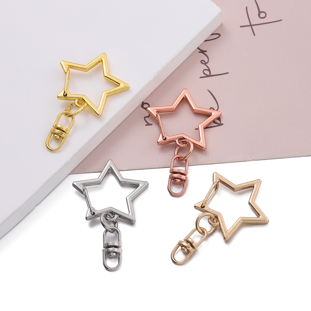 锌合金五角星8字扣弹簧扣钥匙扣手工制作diy包链挂饰金属饰品配件