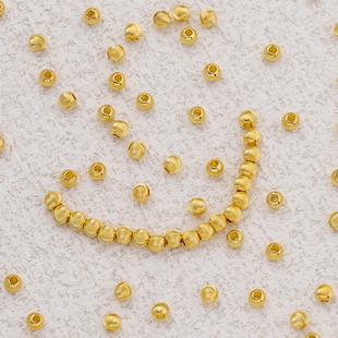 铜质拉丝猫眼间隔珠批花圆珠手工串珠diy编织手链项链饰品材料