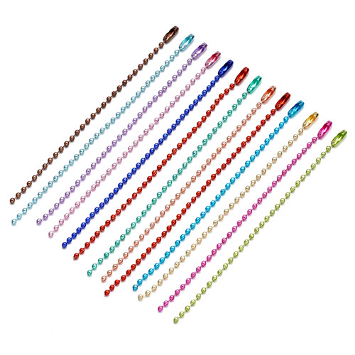 彩色电镀高亮亮面彩色铁珠链扣