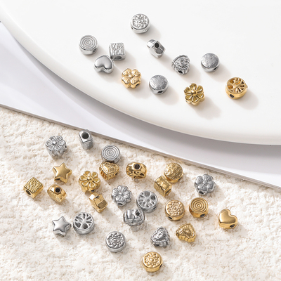 不锈钢五角星桃心花朵间隔珠散珠