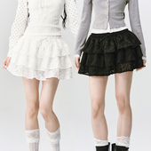 fragileheart易碎商店·檐下絮步 多层蕾丝蛋糕裙甜美半身裙短裙