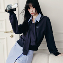 易碎商店·蓝调时刻韩系纯棉绑带卫衣假两件短裙两件套装 现货