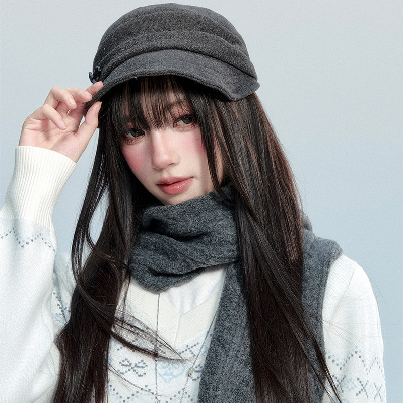 fragileheart易碎商店·秋冬经典复古羊毛混纺针织围巾保暖围脖