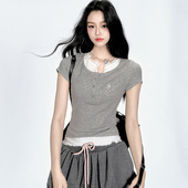 莱赛尔天丝凉感短袖 易碎商店·等你下课 T恤花苞裙套装 现货