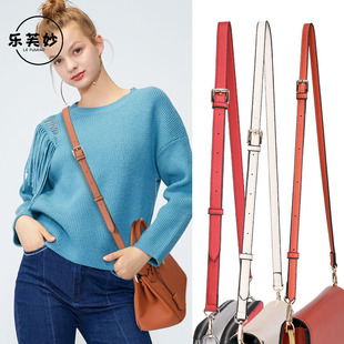 枕头包单肩荔枝纹肩带替换配件大象灰白色真皮斜挎可调节细包背带