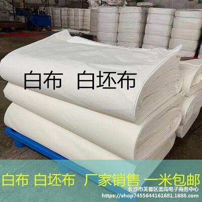 白布纯棉布料白坯布画布扎染立裁服装设计布农村孝布直销