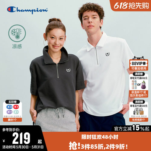 Champion冠军情侣POLO衫短袖T恤