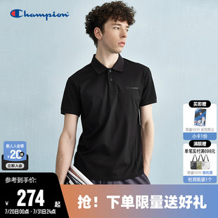 上衣女 Champion冠军T恤男2025夏季 新款 商务风POLO衫 休闲运动短袖