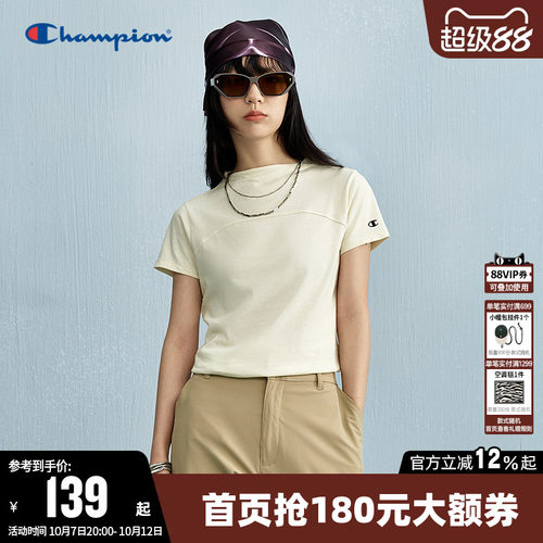 Champion冠军圆领短袖T恤女