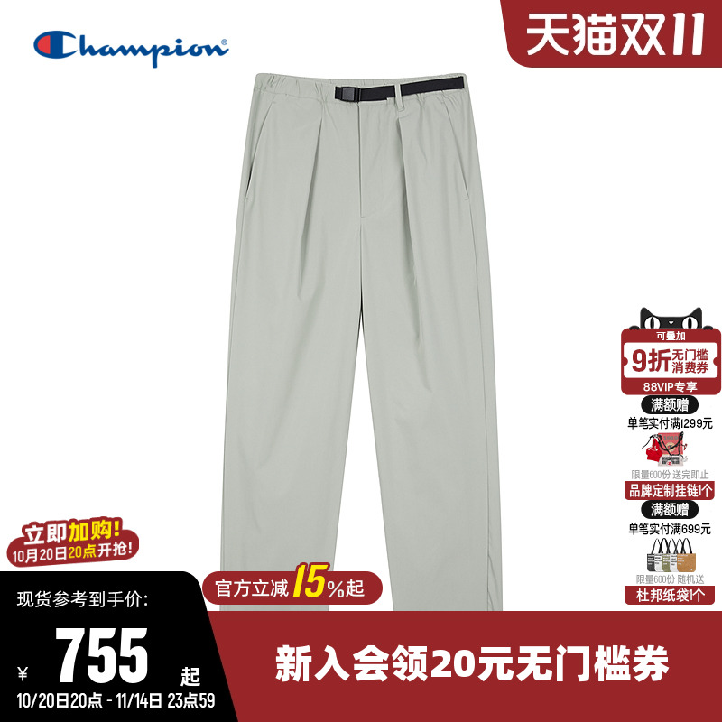 Champion冠军梭织直筒长裤男