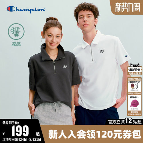 Champion冠军情侣POLO衫短袖T恤
