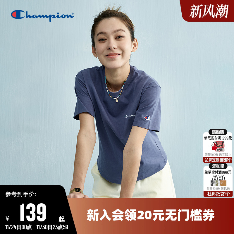 Champion冠军休闲运动短袖T恤女