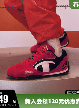 鹿晗杨超越同款Champion冠军新款赛车鞋男女春德训鞋板鞋红色鞋子