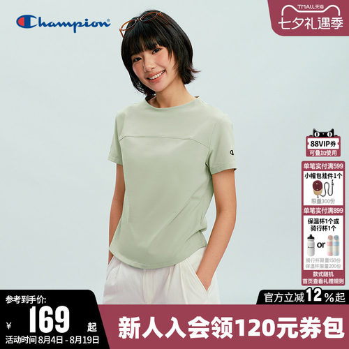 Champion冠军休闲圆领短袖T恤女