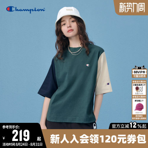 CHAMPION冠军休闲短袖T恤女