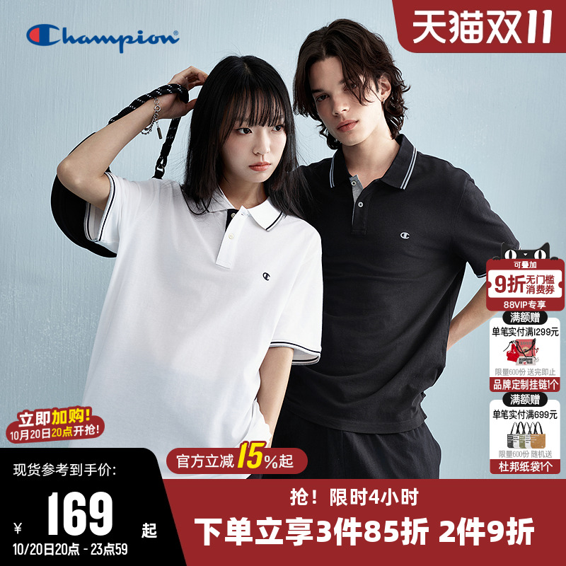 Champion冠军休闲POLO衫T恤情侣