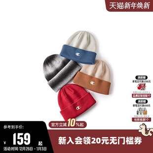 Champion冠军针织帽25秋冬新款 毛线帽子潮 新年红色女冷帽男时尚