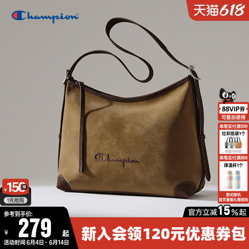 Champion冠军单肩背包2026夏季女时尚高质感Hobo包通勤休闲挎包潮