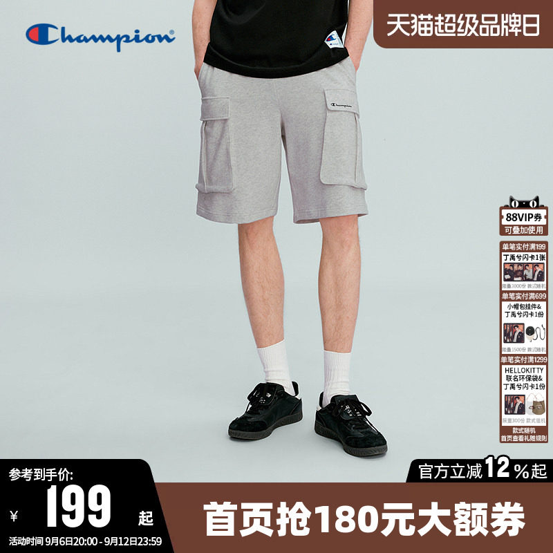 Champion冠军短裤男2026夏季新款五分大口袋工装裤休闲宽松裤子潮