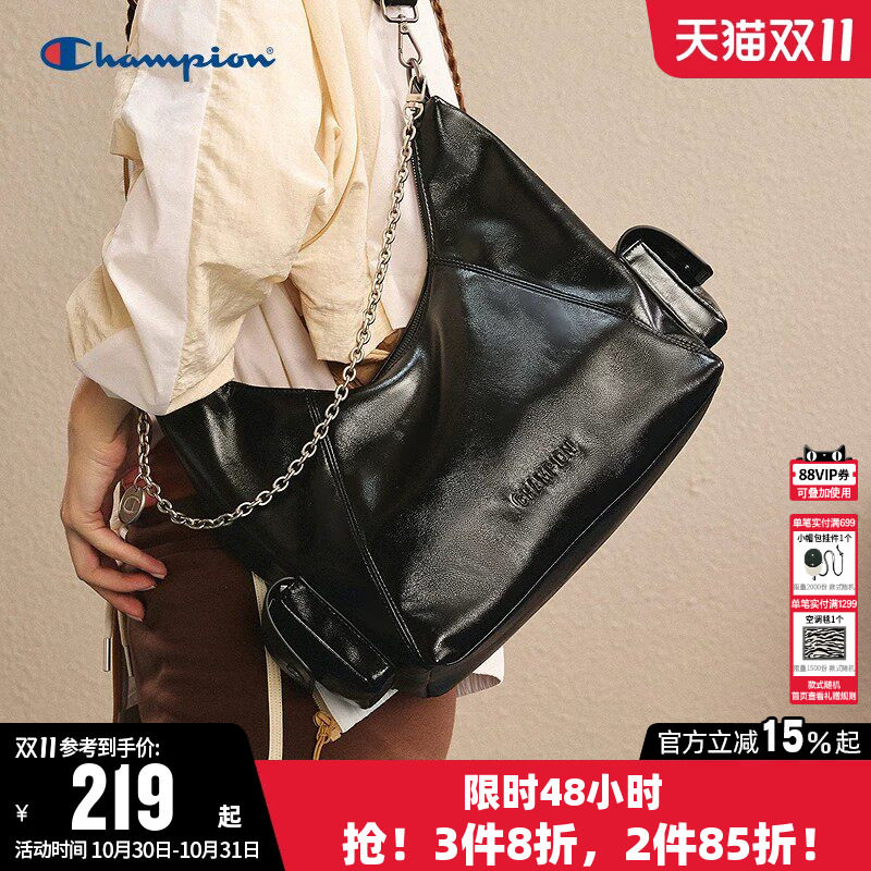 Champion冠军单肩包2026新款女男斜挎机车包休闲时尚通勤百搭背包
