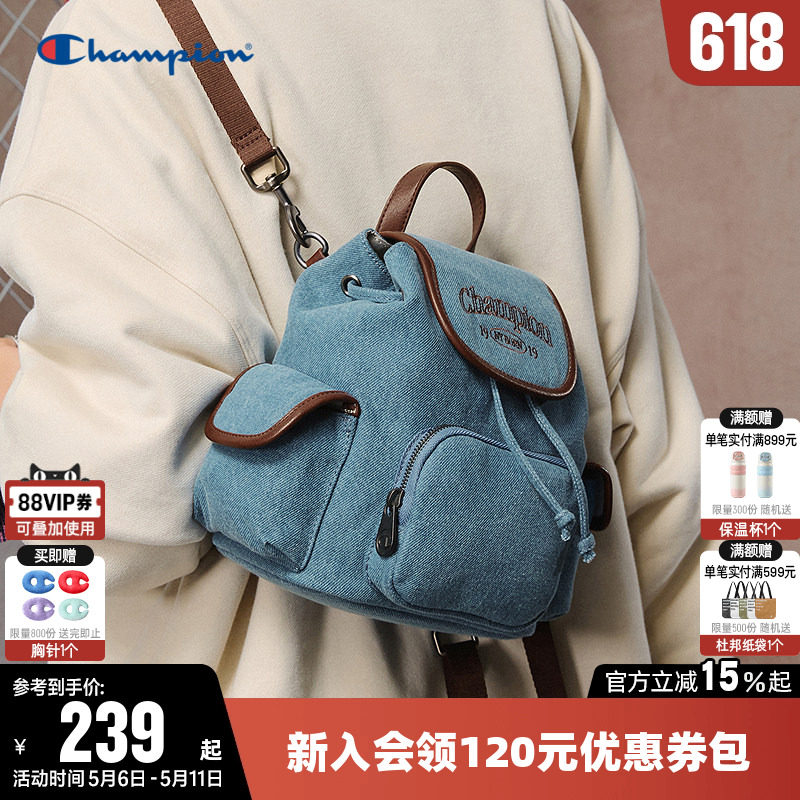 Champion冠军双肩背包2026女小型mini多巴胺可爱轻便时尚墩墩包
