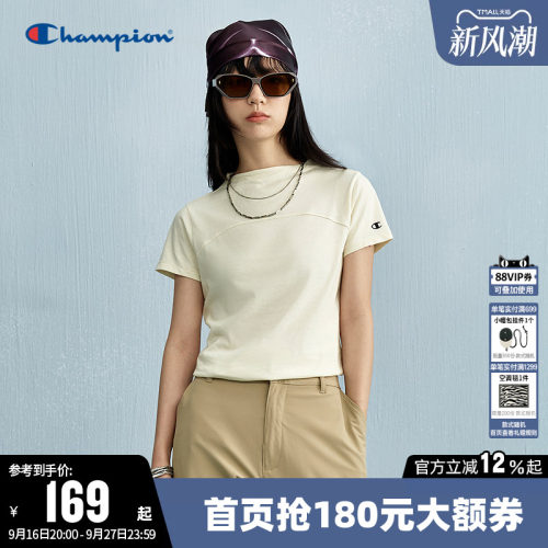 Champion冠军圆领短袖T恤女
