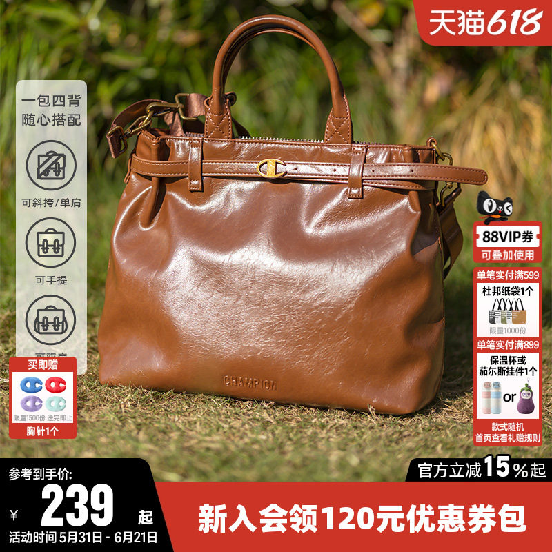 Champion冠军单肩包2026夏季女Kelly Tote Bay M手提托特包双肩包