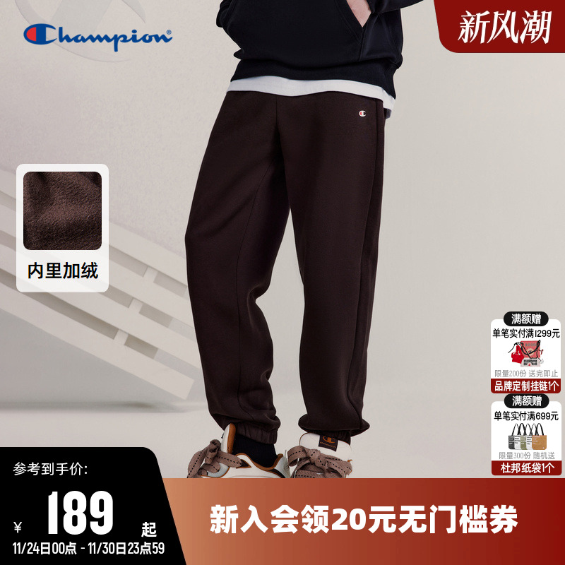 卫裤CHAMPION印花运动裤男款加绒