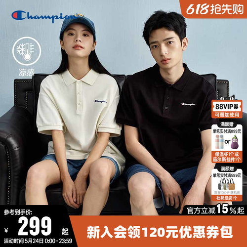 Champion冠军情侣短袖POLO衫T恤