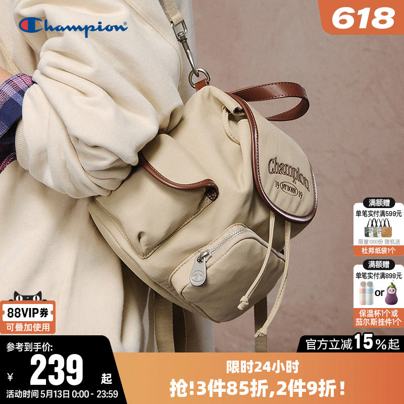 Champion冠军mini小型双肩背包2026女男墩墩包时尚校园旅行包潮