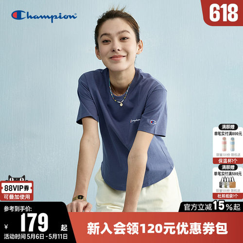 Champion冠军休闲运动短袖T恤女