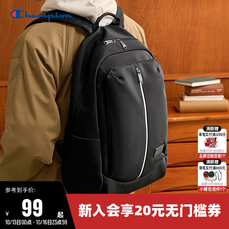 Champion冠军新款双肩包女书包男情侣休闲潮流旅行通勤电脑包背包