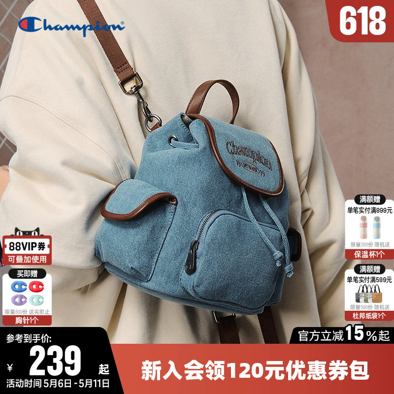 Champion冠军双肩背包2026女小型mini多巴胺可爱轻便时尚墩墩包