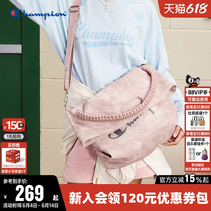 【丁禹兮推荐】Champion冠军单肩背包男女手提轻便大容量托特包夏
