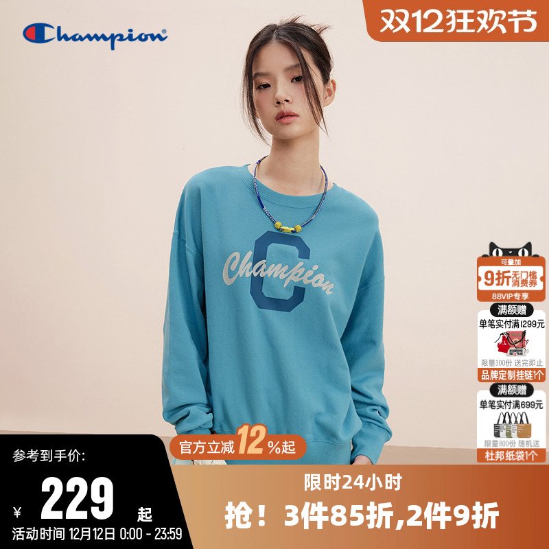 印花卫衣Champion冠军情侣