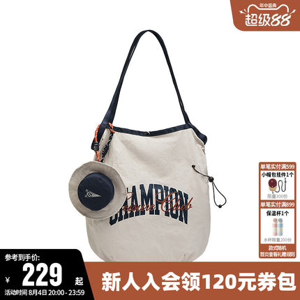 【丁禹兮推荐】Champion冠军单肩背包26夏女男轻便通勤运动托特包