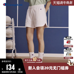 纯棉运动裤 Champion冠军短裤 草写logo印花休闲裤 新款 子 女2025夏季