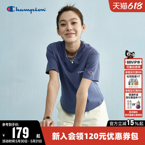 Champion冠军休闲运动短袖T恤女