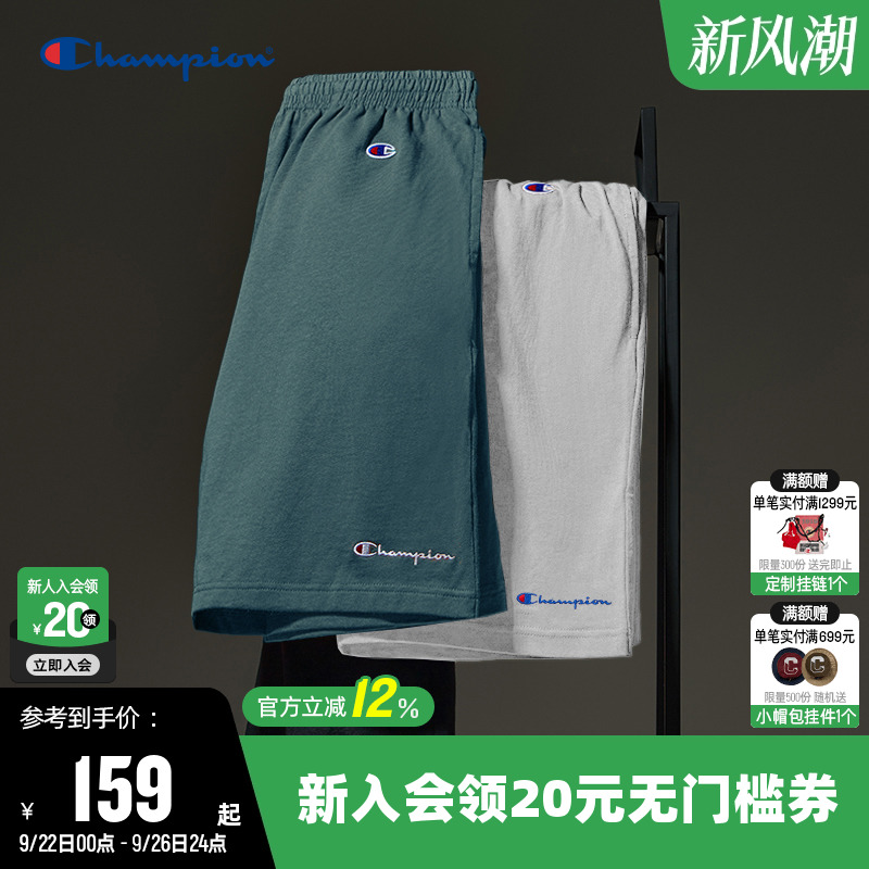 刺绣短袖T恤Champion冠军休闲男