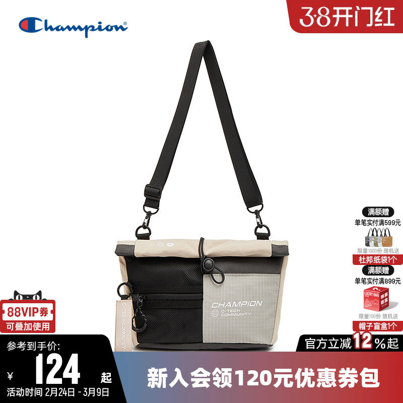 Champion冠军新款单肩包男女情侣经典款斜挎包多口袋户外运动包