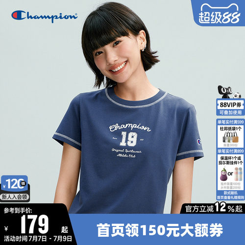 Champion冠军复古原来短袖T恤女