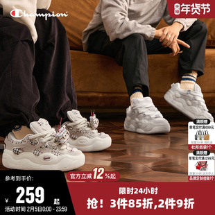 Champion冠军板鞋女保暖云朵小恶魔厚底面包鞋男冬季潮酷休闲鞋子